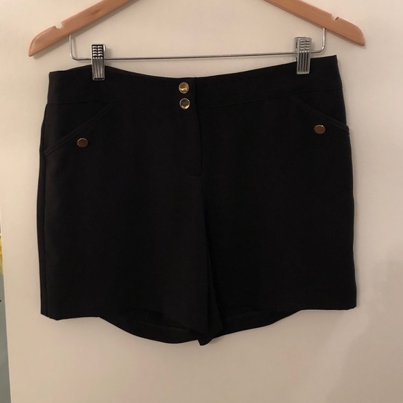 Black Shorts with Gold Buttons - Picture 1 of 2